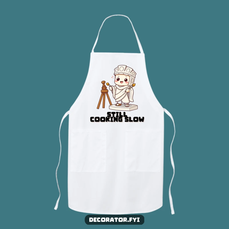 Funny Artist's Apron: Mischievous Statue Character, Practical Funny Gift
