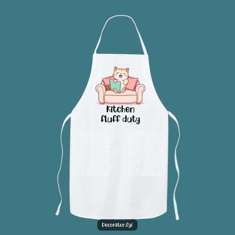 Funny Cat Decorator Apron: Keep Clean While Laughing with This Feline Stylist!