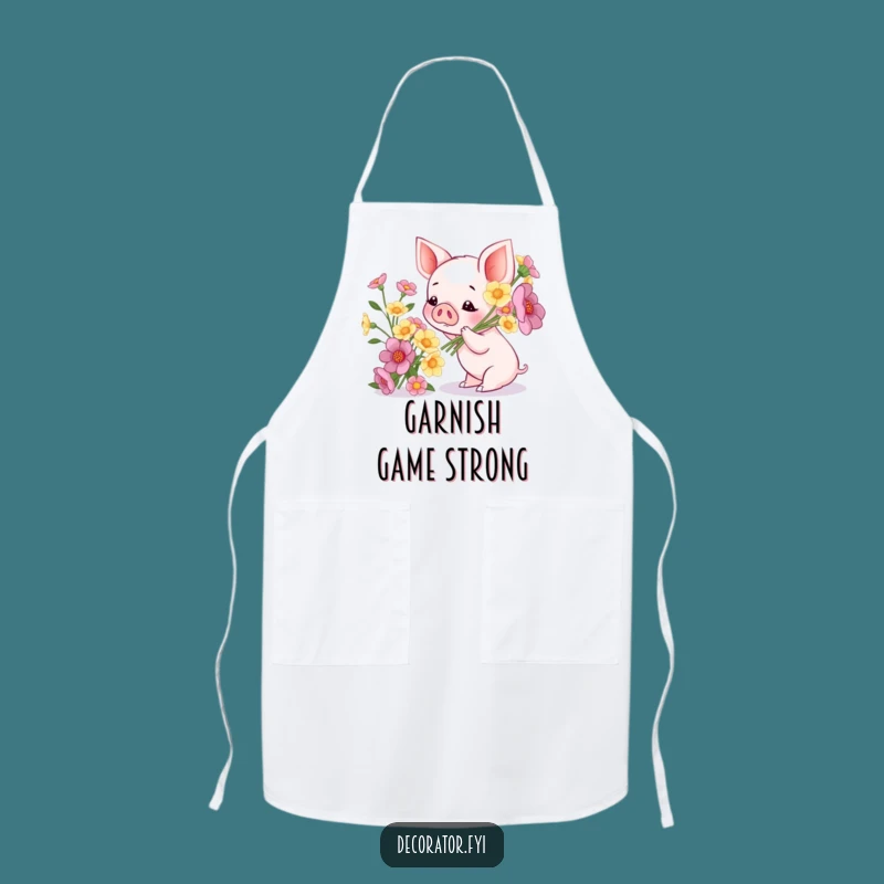 Funny Piglet Gardener Apron: Keep Clean While Admiring Flowers!