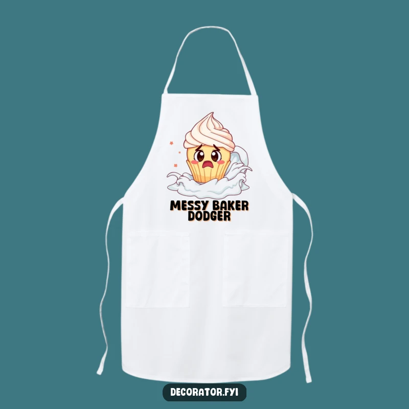 Funny Cupcake Tsunami Apron: Hilarious Kitchen Wear for Sweet Escapes, Perfect Funny Gift