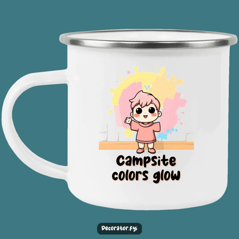 Funny Camp Painter Mug: Cheerful Pride, Humorous Outdoor Gift