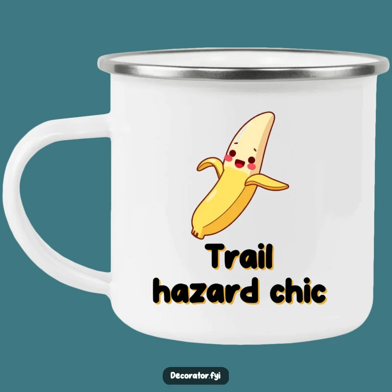 Funny Banana Peel Breadstick Camping Mug: Adventure Fuel for Slippery Trails