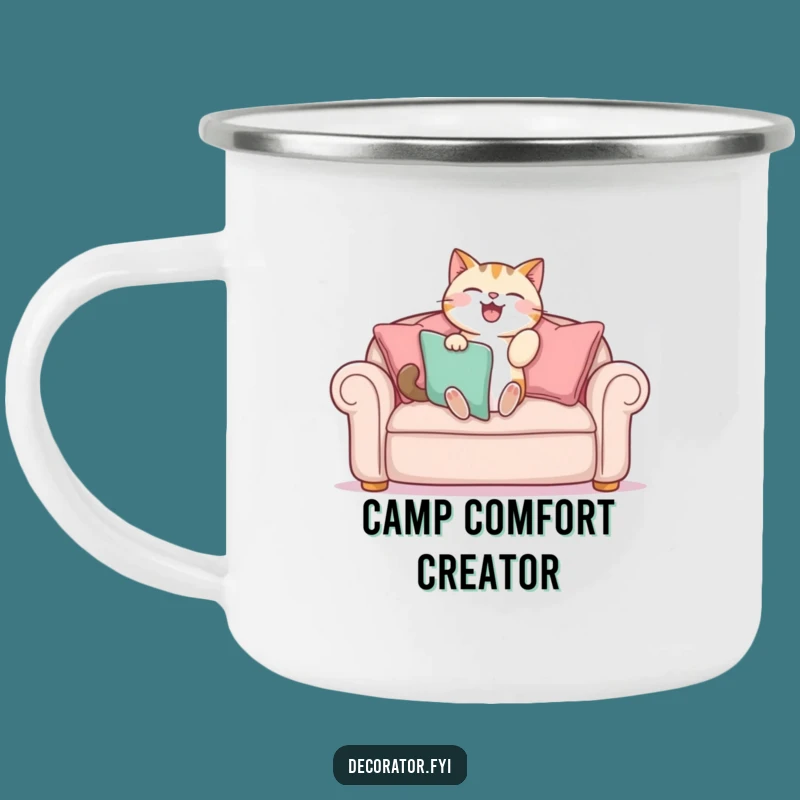 Funny Cat Campfire Mug: Perfect Hilarious Gift for Cozy Campers!