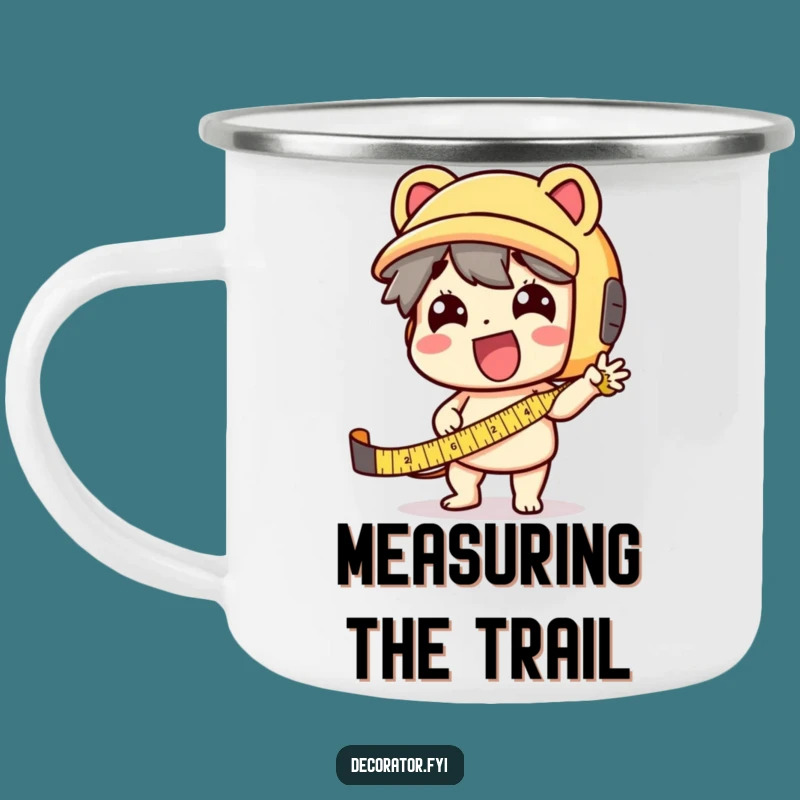 Funny Outdoor Measurement Mug: Character Tape Measure Camping Gift