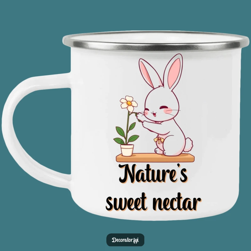 Funny Rabbit Camping Mug: Hilarious Garden Design for Nature Lovers!