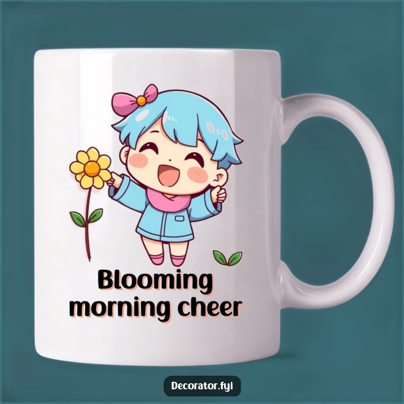 Funny Decorator Character Flower Mug - Cheerful & Whimsical Gift for Home Lovers