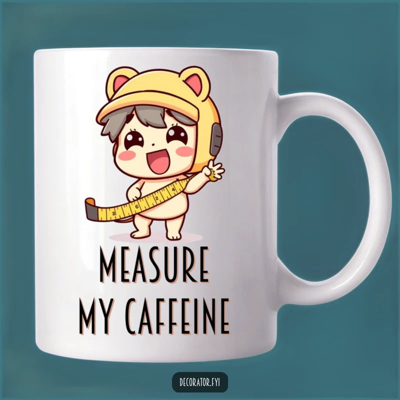 Funny Enthusiastic Tape Measure Mug: Character DIY Gift for Builders