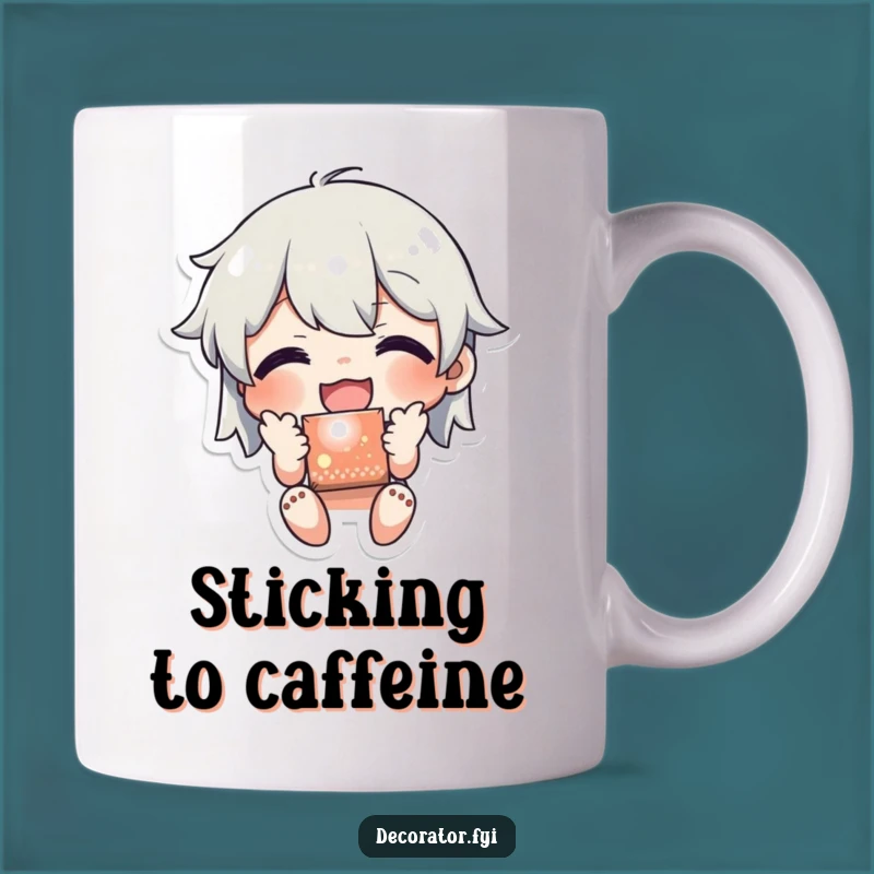 Funny Sticker Lover Mug: Joyful Application, Perfect Humorous Gift