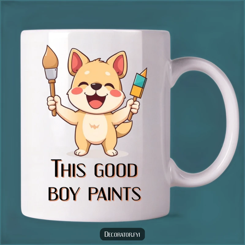 Funny Dog Painter Mug: A Masterpiece Maker's Funny Gift for Art Lovers