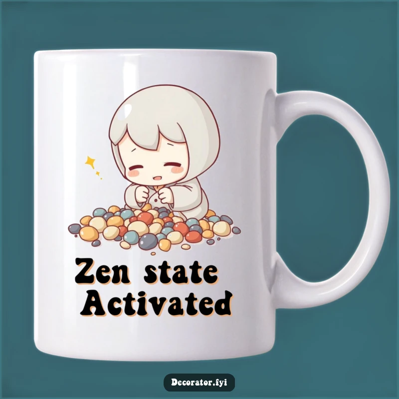 Funny Zen Gardener Stone Arrangement Mug: Peaceful & Funny Gift for Collectors!