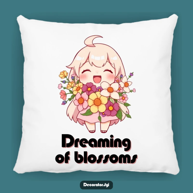 Funny Bloom Boss Floral Arrangement Pillow: Cozy Comfort with a Floral Twist!