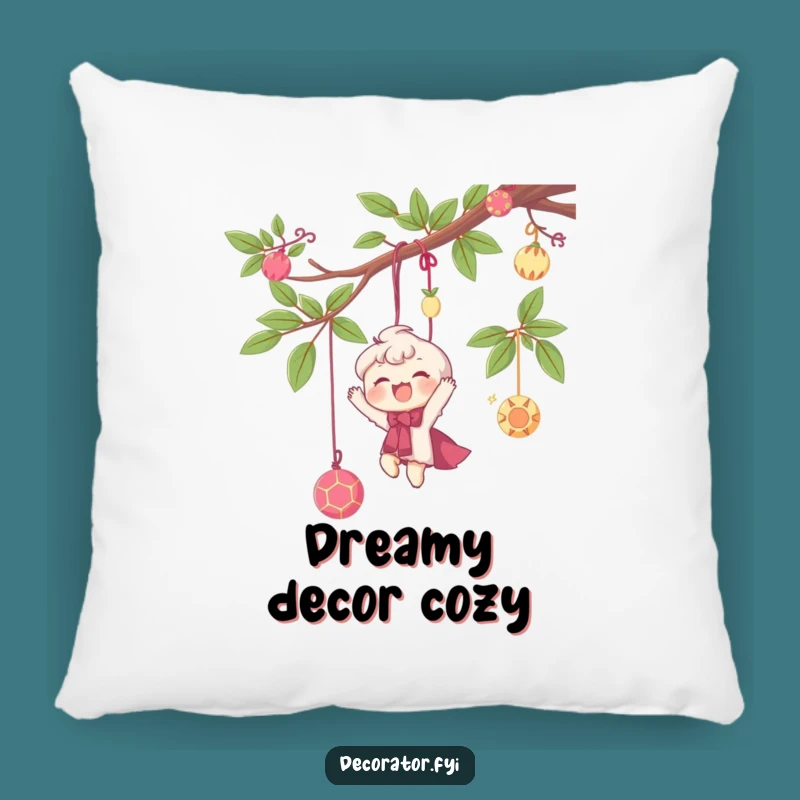 Funny Festive Pillow: Happy Decorator Accent, Cozy Funny Gift