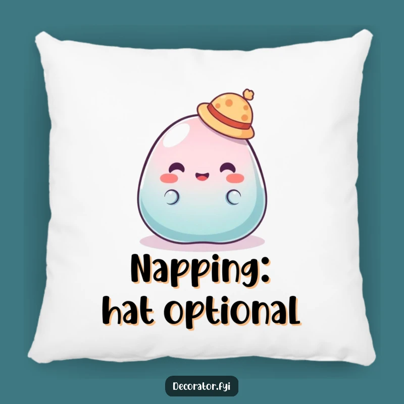 Funny Jelly Hat Pillow: Silly Character Decor, Comfy Humorous Gift