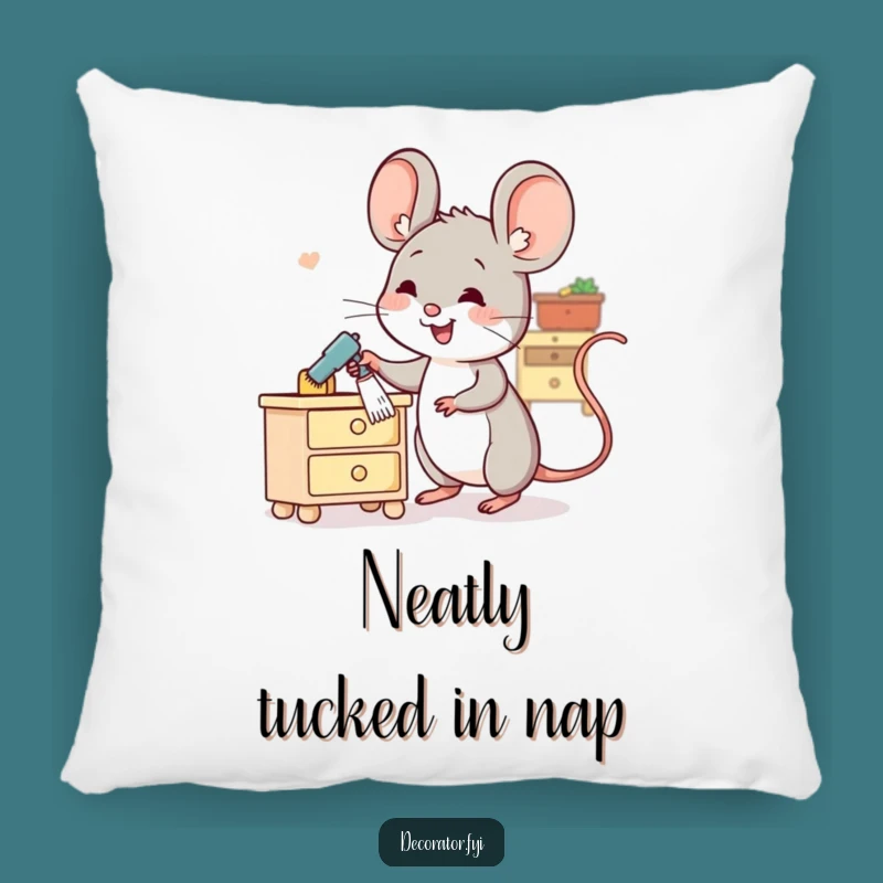 Funny Mouse's Cozy Corner Pillow: Soft Comfort with a Smile