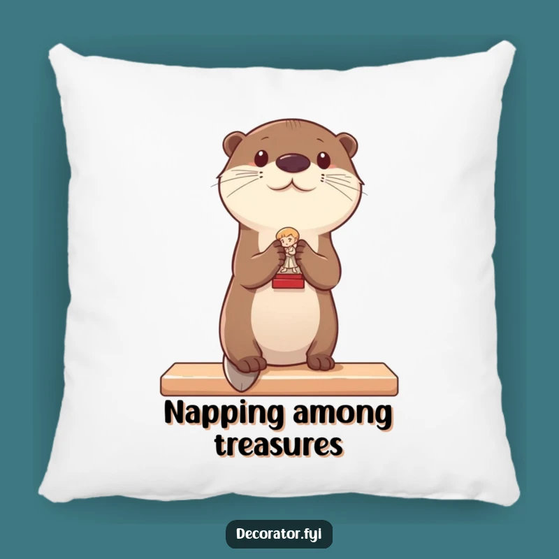 Funny Otter Decorating Pillow: Soft Comfort with Whimsical Charm