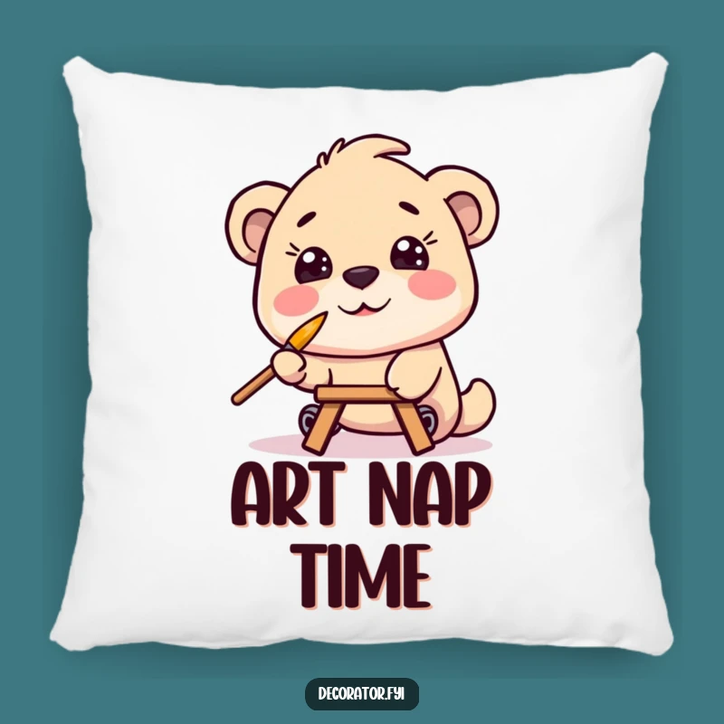 Funny Pillow: Cozy Painter Character, The Perfect Comfy and Funny Gift