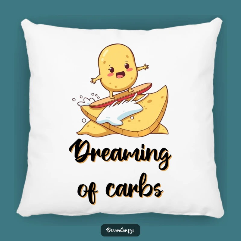 Funny Potato Surfing Chip Pillow: Cozy & Hilarious Determined Comfort for Your Home