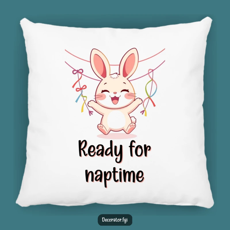 Funny Joyous Rabbit Streamers Pillow: Soft Party Cushion, Superb Funny Gift