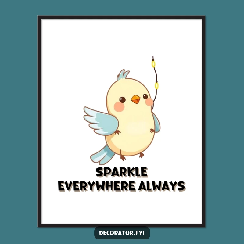 Funny Bird Decorating Digital Art: Instant Festive Cheer for Your Walls, A Unique Funny Digital Gift