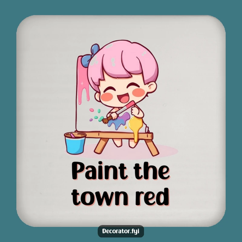 Funny Artist Coaster: Protect Surfaces with This Hilarious Painter's Art!