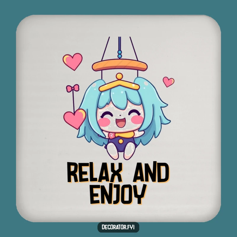 Funny Whimsical Mobile Coaster: Joyful Character Art Drink Gift