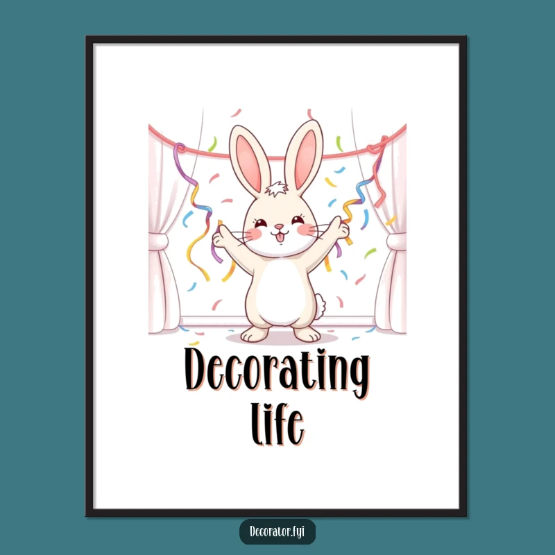 Funny Bunny Party Decor Poster: Add Instant Cheer to Your Walls!