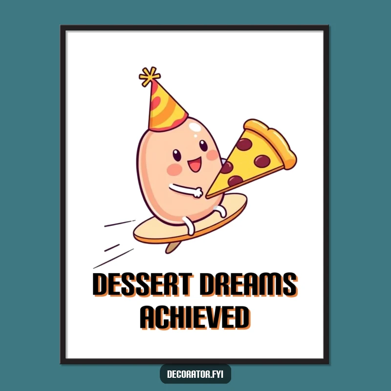 Funny Jelly Bean Pizza Poster: Inject Whimsy and Humor into Your Walls
