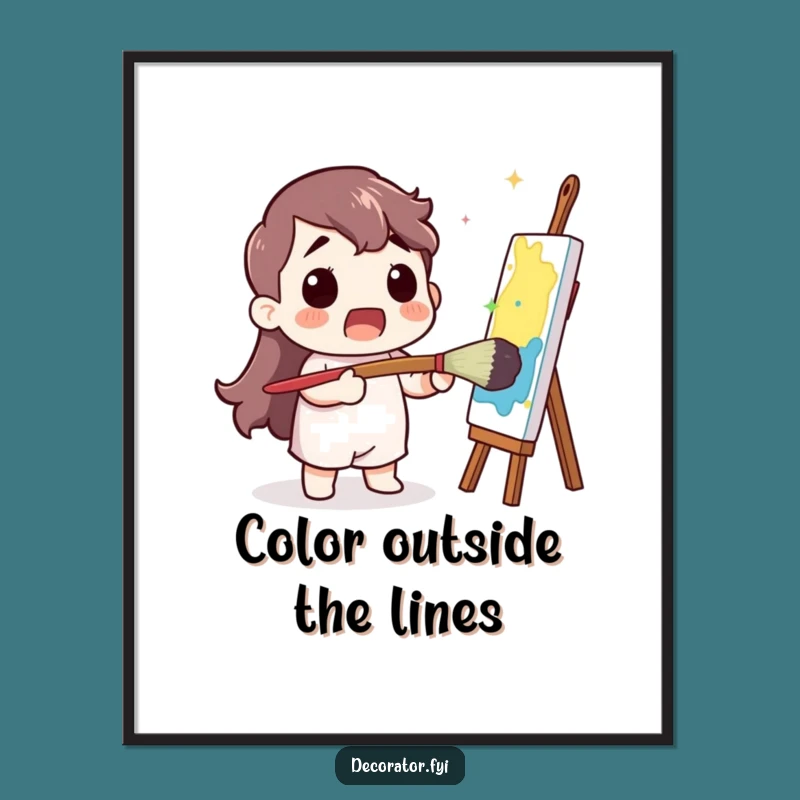 Funny Surprised Character Art Poster: Bring Vibrant Humor and Color to Your Walls