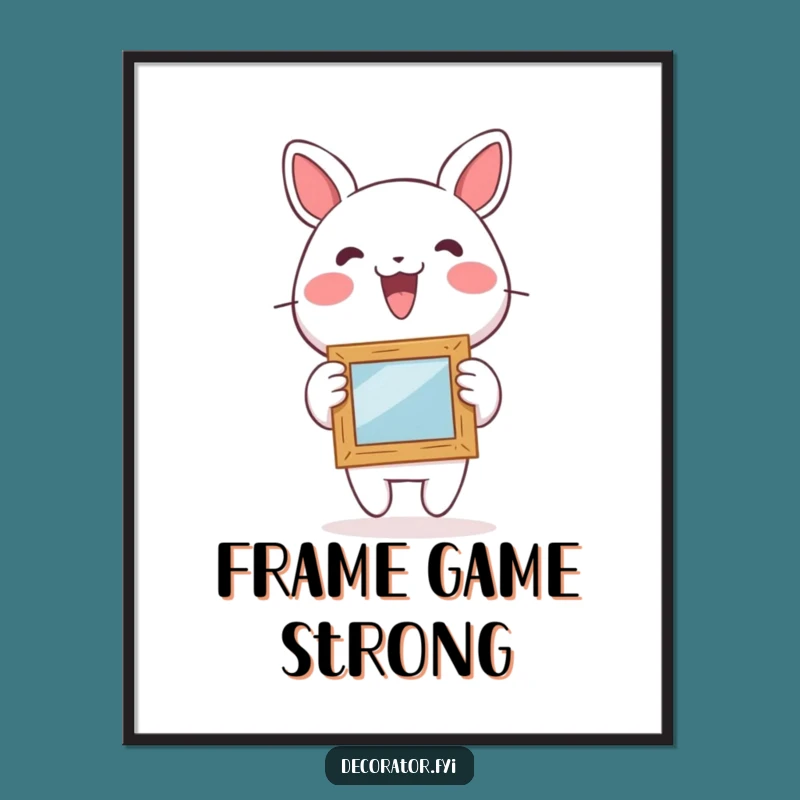 Funny Whimsical Art Poster: Lively Character Hanging Frame, Perfect Funny Gift Decor