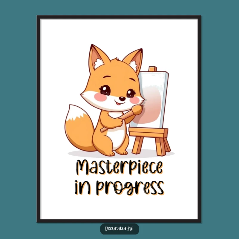 Funny Fox Artist Print: Inspiring Wall Art for Creatives