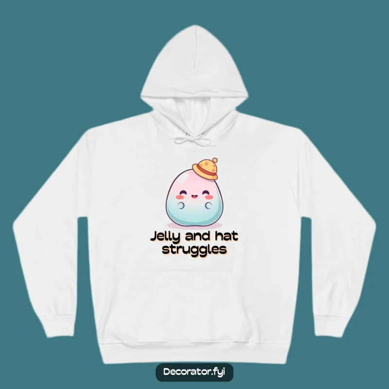 Cozy Funny Jelly Hat Hoodie: Silly Character Comfort, Warm Humorous Gift
