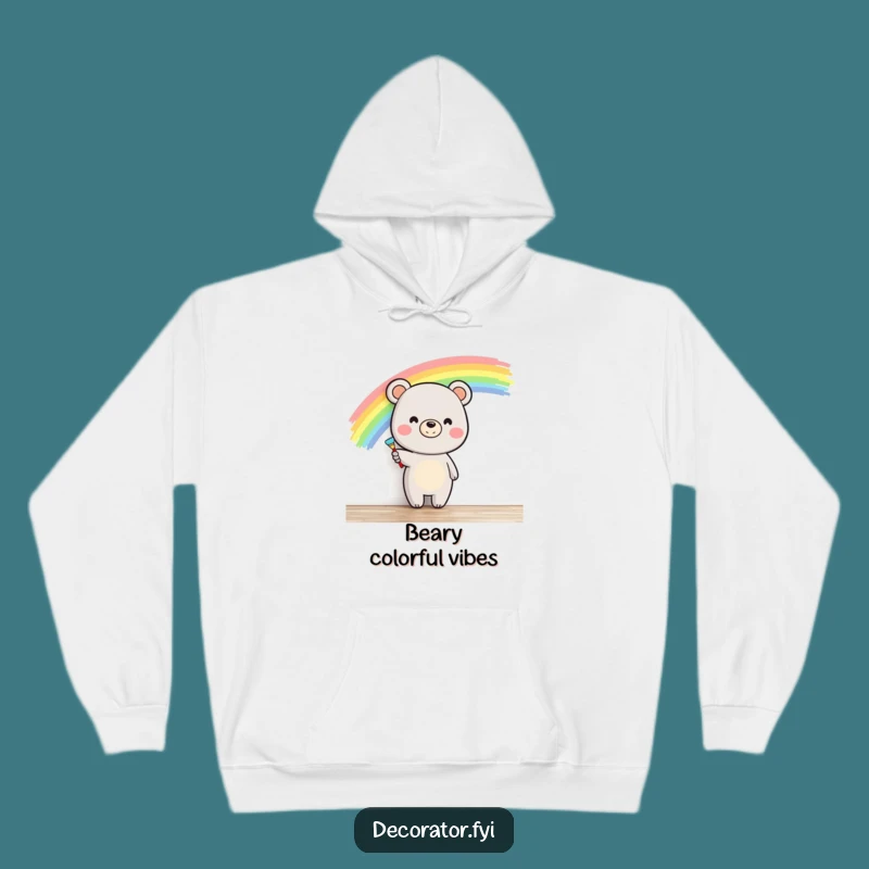 Funny Bear Painter Hoodie - Cozy Art Vibes & Hilarious Gift