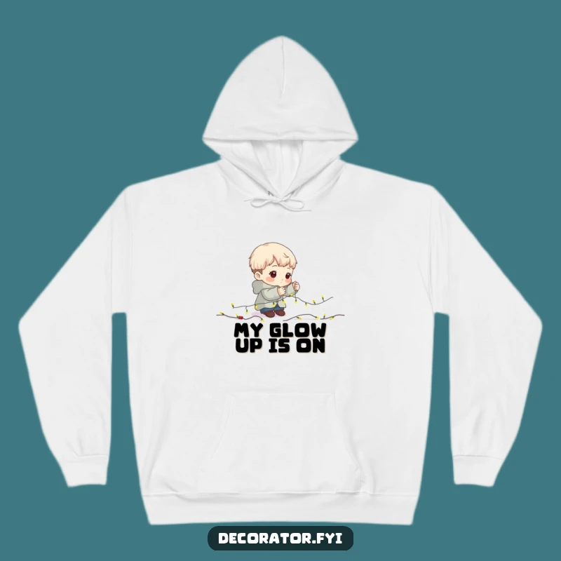 Funny Hoodie: Determined Decorator Character, Cozy Comfort for Festive Perfectionists