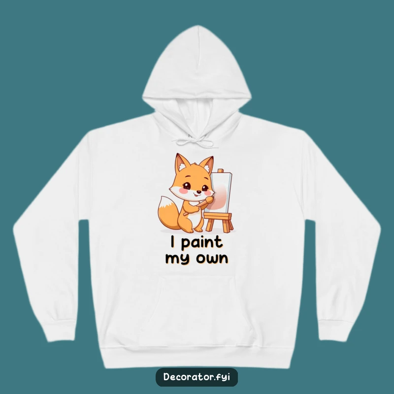 Funny Fox Artist Hoodie: Cozy Comfort for Creative Minds
