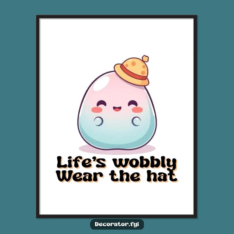 Free Printable Wall Art: Jelly Hat Fail, Quirky Downloadable Decor