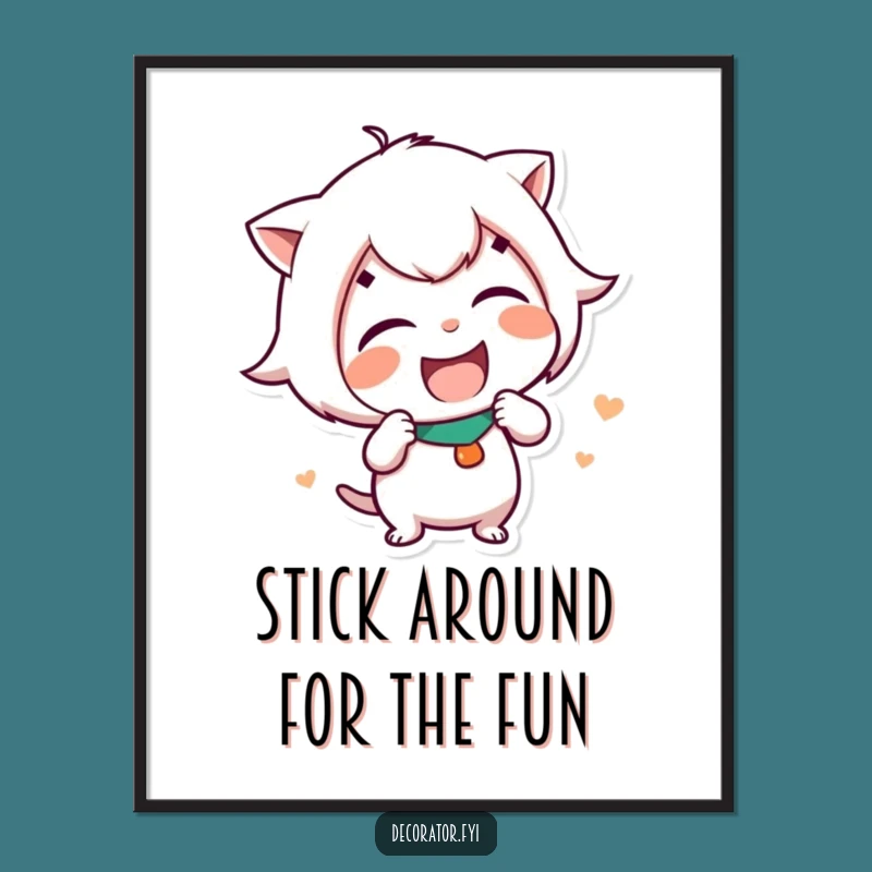 Funny Free Printable Wall Art: Giggling Sticker Mischief Maker Quirky Downloadable Decor