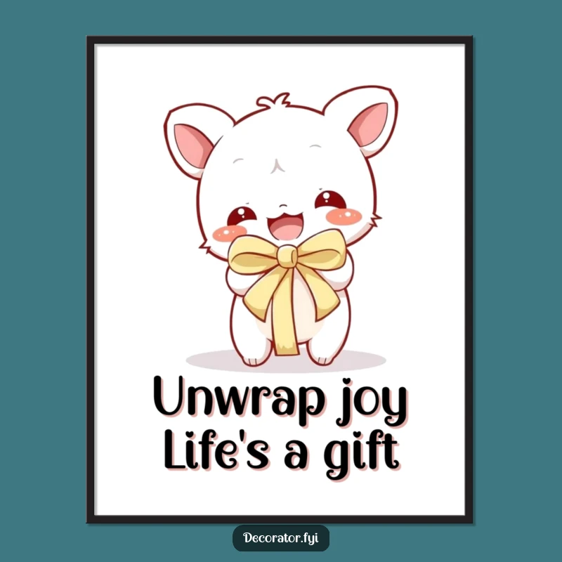 Free Printable Wall Art: Playful Character Unboxing, Funny Downloadable Decor for Your Space