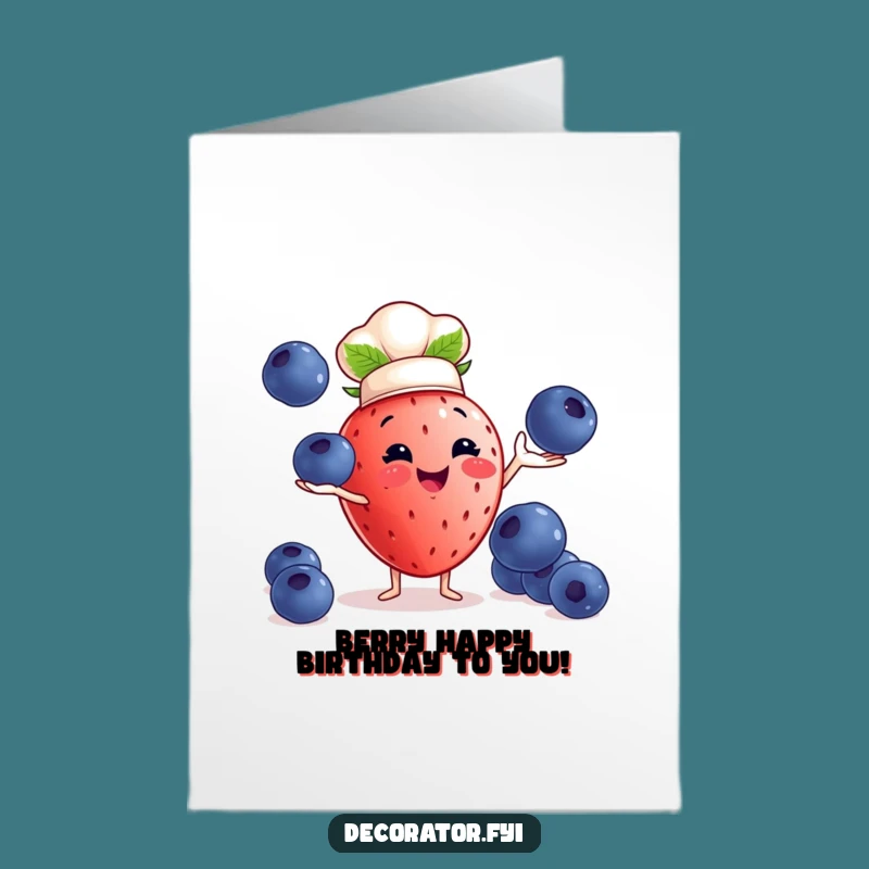Free Printable Chef Strawberry Birthday Card - Funny Downloadable Gift!