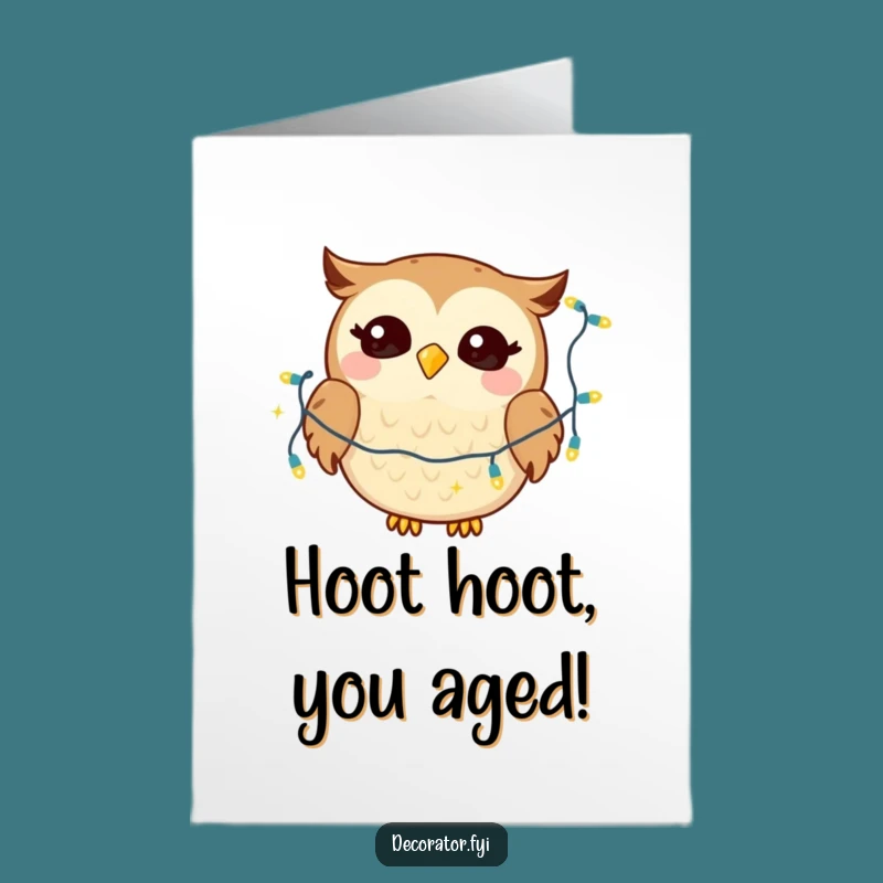 Free Printable Funny Owl Birthday Card - Giggling Lights Downloadable Gift