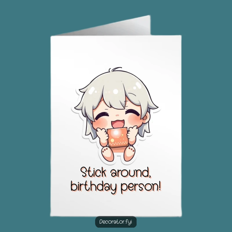 Free Printable Birthday Card: Joyful Sticker Humor, Funny Downloadable Gift