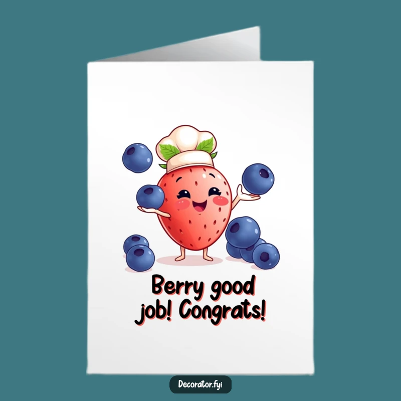 Free Printable Chef Strawberry Congrats Card - Funny Downloadable Achievement Gift!