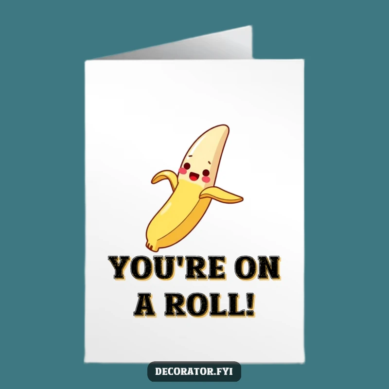 Free Printable Congrats Card: Banana Peel Success! Funny Downloadable Gift