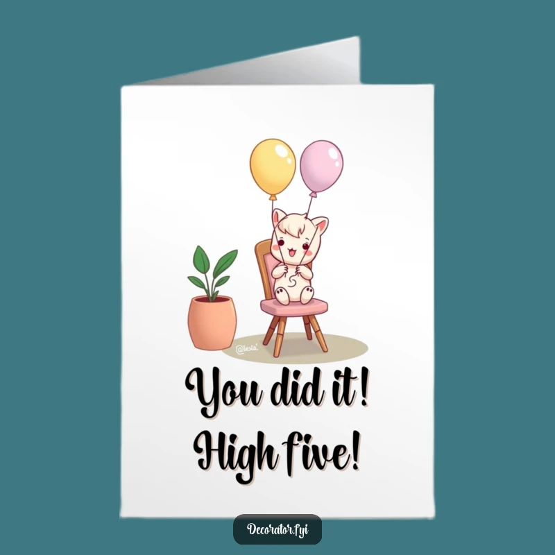 Free Printable Congrats Card: Hilarious Balloon Chair Prank - Funny Downloadable Gift
