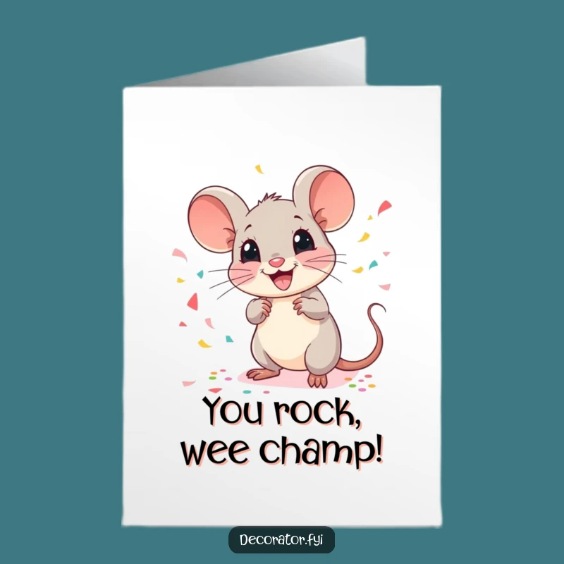 Confetti Congrats Card: Free Printable Mouse, Celebrate Big, Downloadable