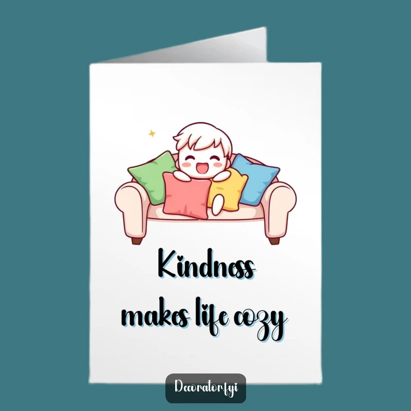 Free Printable Thank You Card: Cushion Character - Funny DIY Downloadable Gift