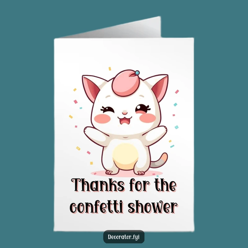 Free Printable Thank You Card: Mischievous Confetti Humor, Funny Downloadable Appreciation Gift