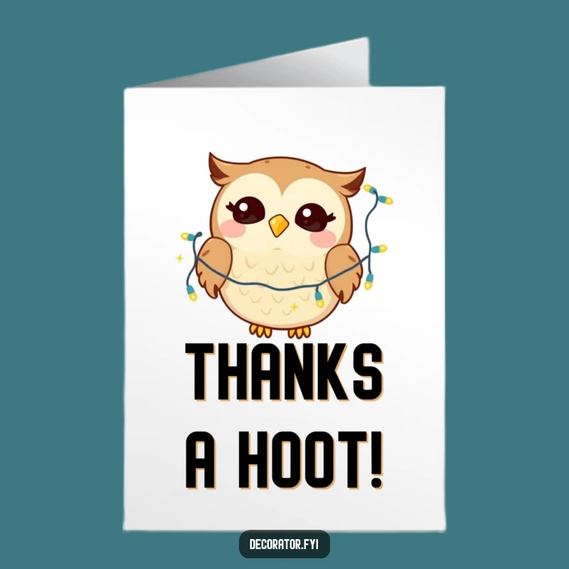 Free Printable Thank You Owl Card - Giggling Lights Downloadable Express Gratitude