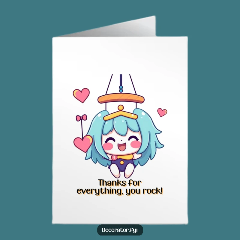 Hilarious Free Printable Thank You Card: Character Mobile Hanging Surprise Gift