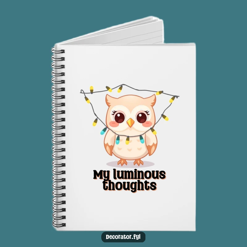 Funny Owl Decorator Notebook: Jot Down Ideas with Giggling Festive Flair!