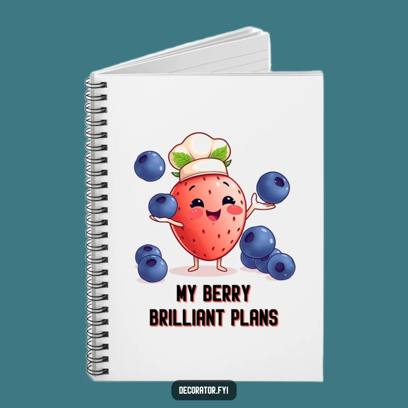 Funny Strawberry Chef Notebook: Hilarious Journal for Recipes & Ideas, Great Funny Gift